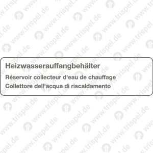 Heizwasserauffangbehälter -3-sprachig D, F, I