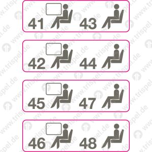 Platznummer (mit Sitzdarstellung) -Piktogramm-