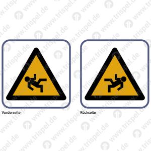 Nicht öffnen bevor ... bzw. Warnung vor Sturzgefahr - doppelseitig -