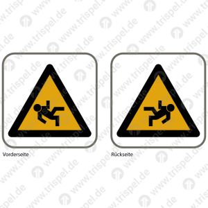 Nicht öffnen bevor... bzw. Warnung vor Sturzgefahr ... doppelseitig -