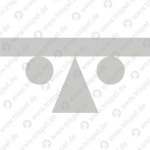 Anhebezeichen für das Anheben mit Radsätzenfür Tutoprom-Beschichtung