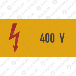 400 V mit Blitzpfeil