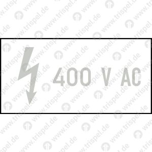 Fremdanschluss 400 V AC mit Blitzpfeil