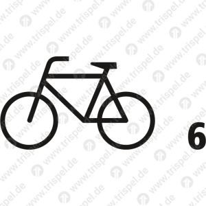 Fahrradsymbol Lenker links, Stellplatzanzahl 6
