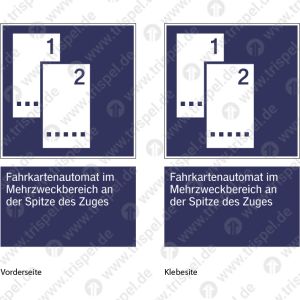 Fahrscheinverkauf,Fahrkartenautomat im Mehrzweckbereich...., doppelseitig
