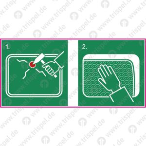 Notausstiegfenster mit Nothammer für Großraumwagen