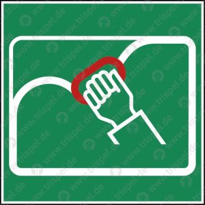 Rechteckiges Notausstiegfenster mit Ausreißgummi (langnachleuchtend) Einsatz VBB