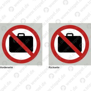 Koffer abstellen verboten, doppelseitig