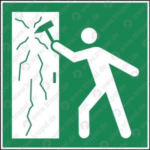 Notausstieg Abteiltür/Großraumwagen (links) - (langnachleuchtend)