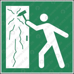 Notausstieg Abteiltür/Großraumwagen (links) - (langnachleuchtend)