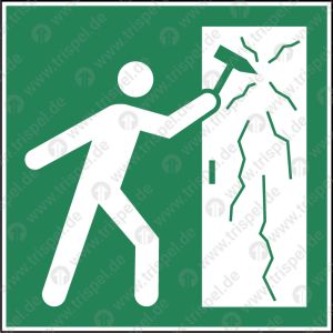 Notausstieg Abteiltür/Großraumwagen (rechts) - (langnachleuchtend)