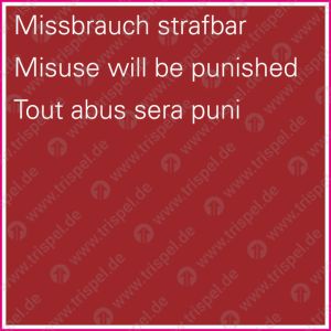 Missbrauch strafbar, 3-sprachig: D, E, F