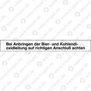 Bei Anbringen der Bier- und Kohlendioxid...
