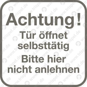 Achtung! Tür öffnet selbsttätig...