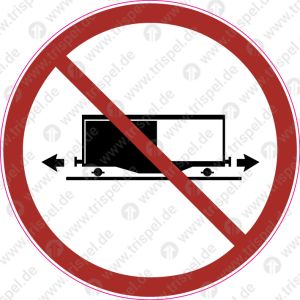 Fahrverbot mit geöffneten Schiebewänden, 2 Räder