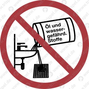 Verbotszeichen Öl-Wasser