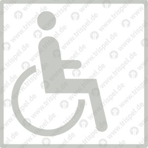 Körperbehinderte / Rollstuhlfahrer aller Art, Piktogramm für Informationskartusche