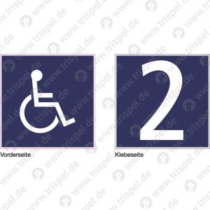 Körperbehinderte / Rollstuhlfahreraller Art (Vorderseite)Klassenzahl 2 (Klebeseite)- doppelseitig