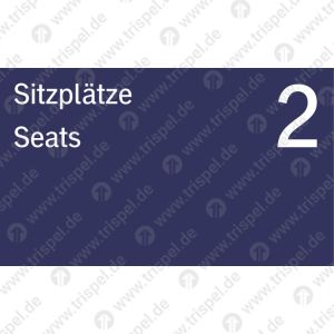 Sitzplätze für 2 Schwerbehinderte ( begrenztes Sitzplatzangebot ),2-sprachig D, E