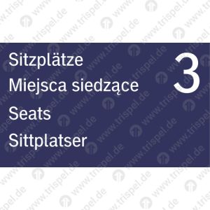 Sitzplätze für 3 Schwerbehinderte - 4-sprachig - D, PL, E, S