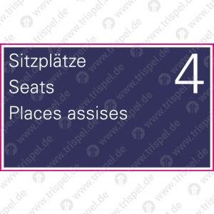 Sitzplätze für 4 Schwerbehinderte - 3-sprachig D, E, F ( begrenztes Sitzplatzangebot )