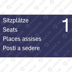 Sitzplätze für 1 Schwerbehinderten 4-sprachig D, E, F, I( begrenztes Sitzplatzangebot )