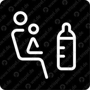 Person mit KleinkindAnbringung nur im Außenbereich