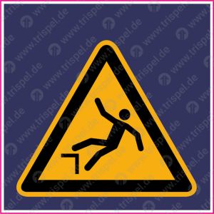 Warnung vor Sturzgefahr bzw. Stolpergefahr (Absturzgefahr)