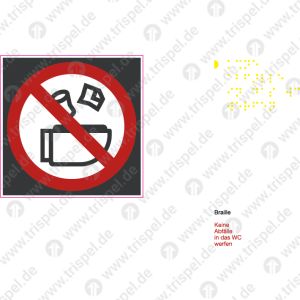 Keine Abfälle ins WC