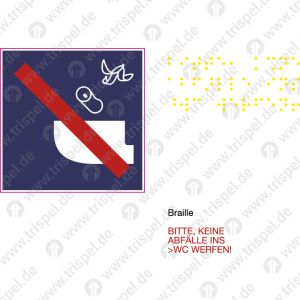 Keine Abfälle ins WC