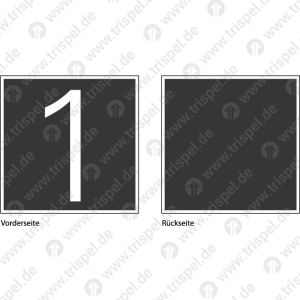 Klassenzahl 1 (Vorderseite )Leerfeld (Rückseite)