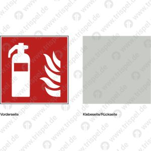 Feuerlöscher - doppelseitigVorderseite Feuerlöscher Klebeseite lichtgrau 7035