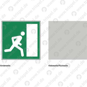 Fluchtweg rechts - doppelseitigVorderseite Fluchtweg Klebeseite
