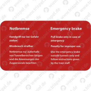 Notbremse, 2-sprachig D,E