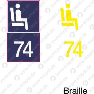 Gangplatz Platznummer 74für Stadler KISS