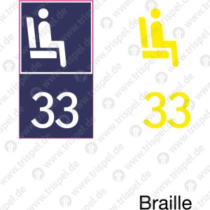 Gangplatz Platznummer 33für Stadler KISS