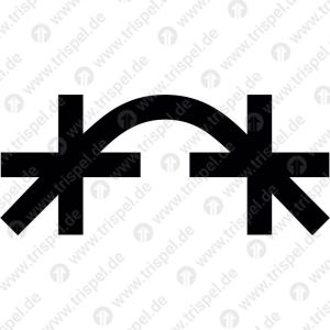 Befahren von Ablaufbergen verboten Symboldarstellung nach DIN EN 15877-2 Punkt 4.5.20.2