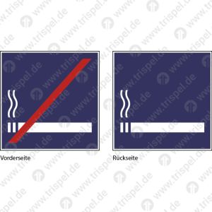 Nichtraucher Raucher - doppelseitig, Sichtseite Nichtraucher Klebeseite Raucher