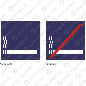 Raucher Nichtraucher - doppelseitig, Sichtseite Raucher Klebeseite Nichtraucher