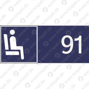 Sitzplatzreservierung Gangplatz Nr. 91