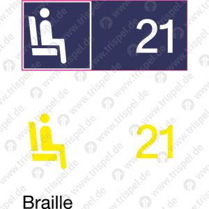 Sitzplatzreservierung Gangplatz Nr. 21für Stadler KISS