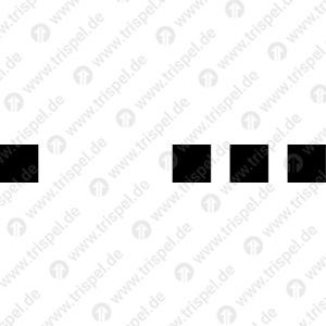 Pixelstreifen 6 QuadrateAufbau: 1 Quadrat - 2 Leerfelder - 3 Quadrate // Abstand 33 mm