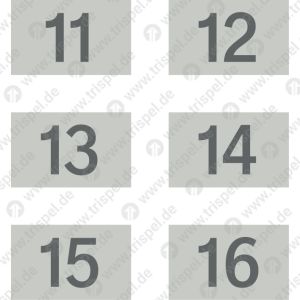 Türkennzeichnung 11 bis 16 - Einzelformat 32 x 20 mm