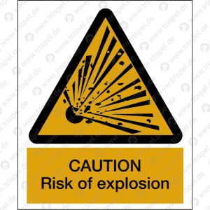 CAUTION Risk of explosion