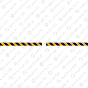 Rollenware Warnmarkierung rechtsweisend - Folienrollegelb/schwarz 45°