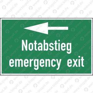 Notabstiegemergency exit(Pfeil links)