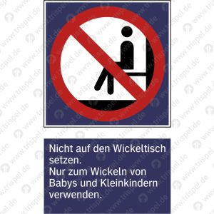 Nicht auf den Wickeltisch setzen.Nur zum Wickeln von Babys und Kleinkindern verwenden.