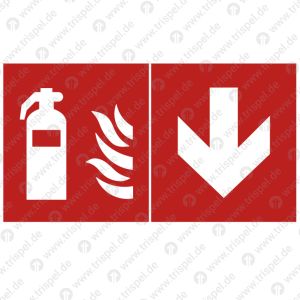 Feuerlöscher, Pfeil unten