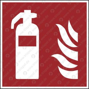 Feuerlöscher (F001) -langnachleuchtend- nach DIN EN ISO 7010:2012-10)- langnachleuchtend -