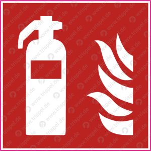 Feuerlöscher - langnachleuchtendSymboldarstellung nach ISO 7010